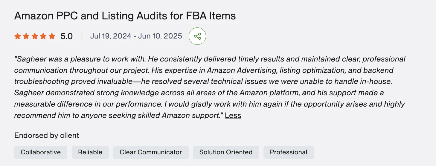 Client review from Dana Whitemare