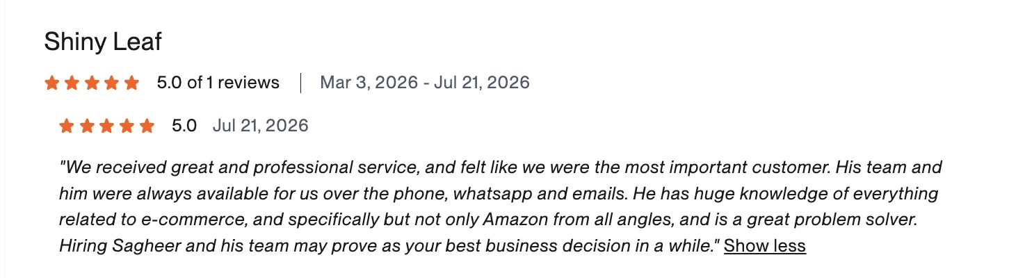 Client review from Shiny Leaf